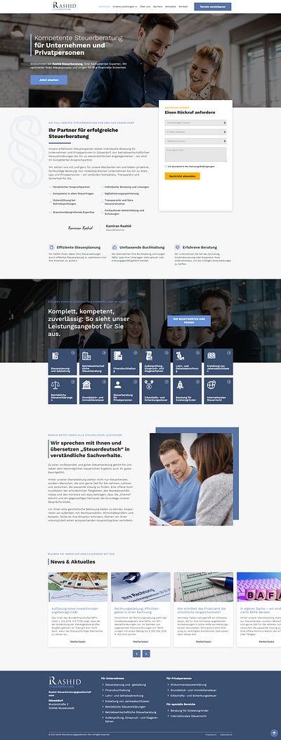 Web design for a tax consultancy from Germany branding design tax consultancy ui webdesign website