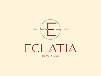 Eclatia Beauty Co beauty beauty logo brand design branding cosmetic logo cosmetics elegant female graphic design haircare healthy icon logo logo design makeup nature skin skin care skincare visual identity