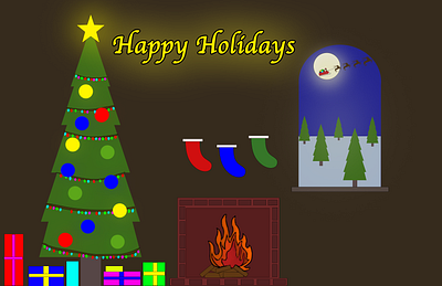 Winter Holiday Card graphic design
