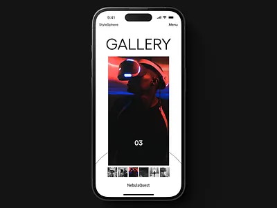 StyleSphere Gallery clean creative design experimental gallery grid interaction design ios iphone layout minimal ui ui design ui ux uiux user interface ux ux ui white space whitespace