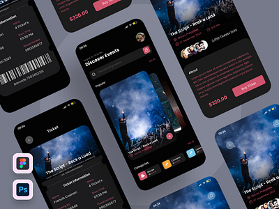 Ticket Reservation App Concept | UI UX Design concert app reservation app reservation app design ticket app ticket reservation app ui ui ux