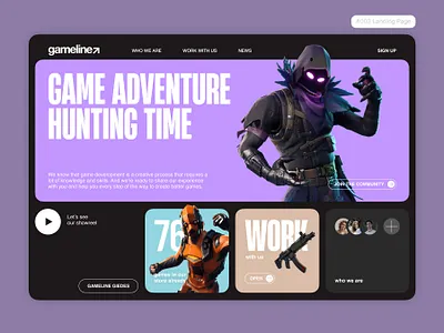Landing Page / #003 Daily UI game landing site ui