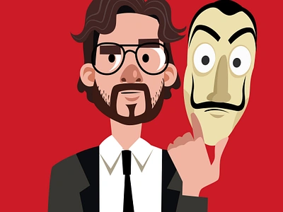 Casa de papel casadepapel illustration tvshow vector