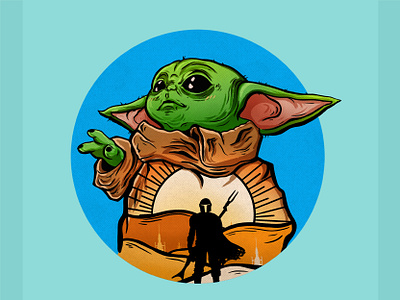 Grogu baby yoda grogu illustration star wars the mandalorian