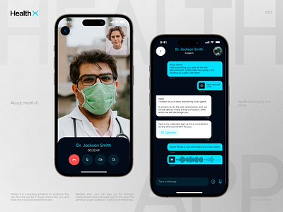 Health X - Telemedicine mobile app / Chats with a doctor chat clean doctor appointment doctor chat health app healthcare startup healthtech app hospital app medical app medical mobile app medtech app mobile hospital online consulting online doctor online hospital patient portal telehealth telemedicine app telemedicine mobile app ui