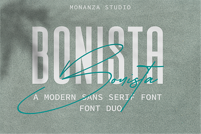 Bonista A Modern Sans And Script Font branding design design graphic display fashion girl graphic design handwritten font illustration logo packaging design professional sans script serif signature typography ui ux vector