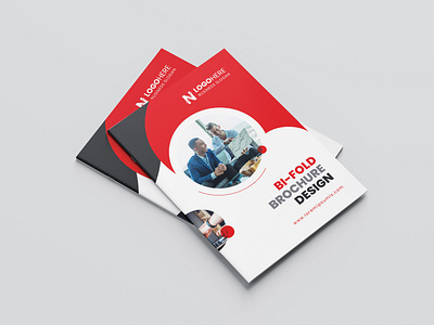 Corporate bifold brochure template bifold bifold brochure business card business card design design vector