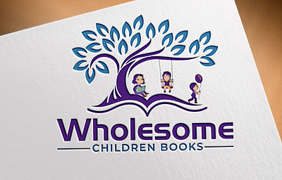 Wholesome children books logo book logo brand identity branding children creative logo logo logo design logo designer logo plus logoconcept modernlogo nature logo vect plus