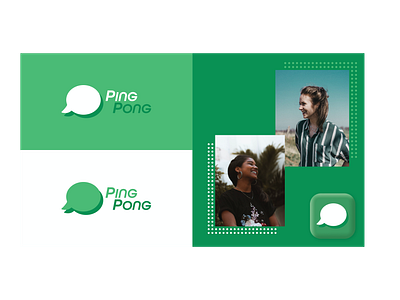 Messaging App Logo - Day 39/50 branding dailylogochallenge dailylogochallenge day 39 design dlc graphic design illustrator logo messaging app logo ping pong logo vector