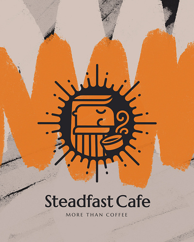 Steadfast Cafe beach cafe branding cafe cafe logo cafeteria graphic design hipster logo hipster man identity design identity for cafe logo logo design retro logo