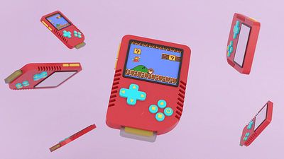 Gameboy model 3d 3dmodelling blender classic design device gameboy product modelling render texture