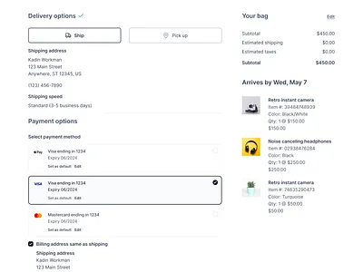 Checkout page dailyui ui ux