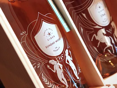 Castle Hill Cider Port Packaging bottle design graphic design illustration package design screenprinting spirits typography