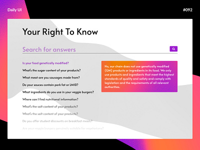 F.A.Q. — Daily UI #092 challenge daily daily ui daily ui 092 dailyui dailyui 092 dailyui092 f.a.q. faq figma ui ux
