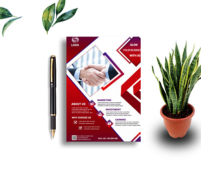 Business Flyer Template flyer pamphlet postre