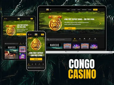 UI/UX design for Congo Casino online casino