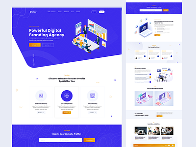 Digital Marketing Landing Page agency business cleaning company corporate design web design