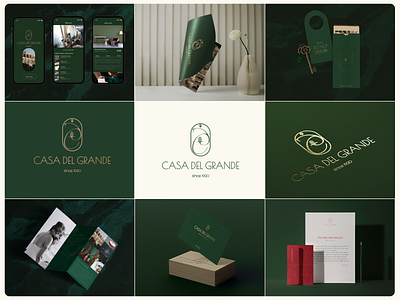 Casa Del Grande Identity branding graphic design hotel identity italian logo print print design