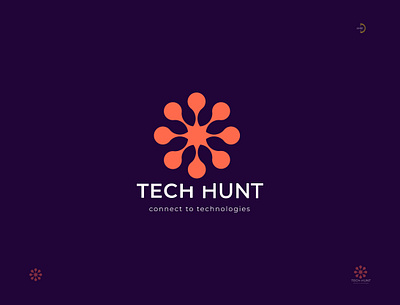 Tech Logo Design branding design elegant logo logo design minimalist logo modern orange logo pictorial logo tech logo technology logo vector