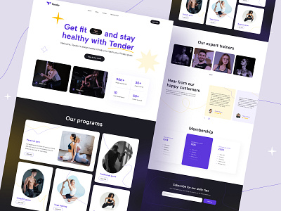 Gym-Fitness Website/Landing Page branding crossfit dribbble exercise fitness gym health kahaf landing page lifestyle logo minimal personal trainer product design typography ui designer web design web ui website workout