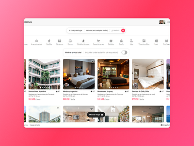 Rediseño Cards Airbnb airbnb cards design diseño diseño moderno interfaz de usuario redesign ui ui design web web design