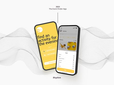 Rhythm App app design event finder graphic design ui uiux