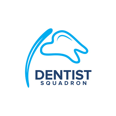 Dentist flag vector logo design blue care clinic dentist design doctor flag hospital logo teeth tooth treatment vector