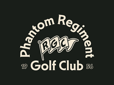 Phantom Regiment Golf Club 1956 branding club design drum corps flag fort worth golf halftone illustration illustrator pennant phantom phantom regiment regiment rgc type typography