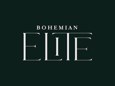Bohemian Elite Logotype bohemian branding classic classy design elite hotel logo logotype luxury modern serif typographical typography