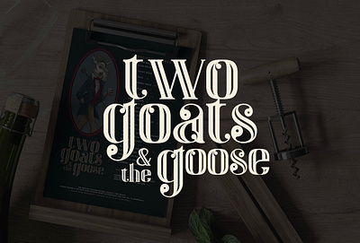 Two Goats and the Goose branding design graphic design illustration logo typography vector