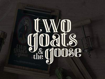 Two Goats and the Goose branding design graphic design illustration logo typography vector