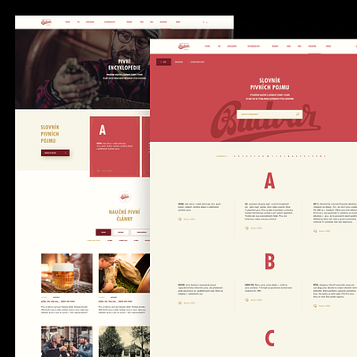 Budějovický Budvar design figma flat responsive ui webdesign website
