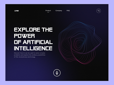 AI Landing page ai artificial intelligence dark mode dark theme hero section landing landing page ui uiux ux