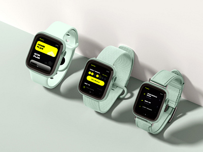 GymOn - Fitness WatchOS App activity apple watch apple watch design dark ui fitness fitness app gym health app iwatch smart watch smart watch ui sport app training ui uiux ux watch app watchos workout