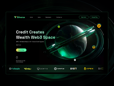 Credit Creates Wealth Web3 Space ui