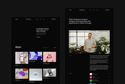 Tavares — Framer Portfolio Template clean dark design framer minimal portfolio responsive template ui ux web website