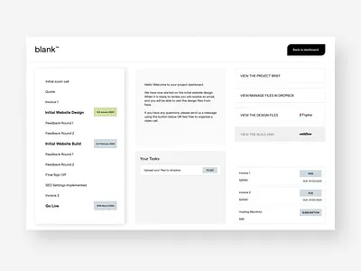 blank™ Agency Dashboard blank blankwebco design ui uiux web dev webflow website design