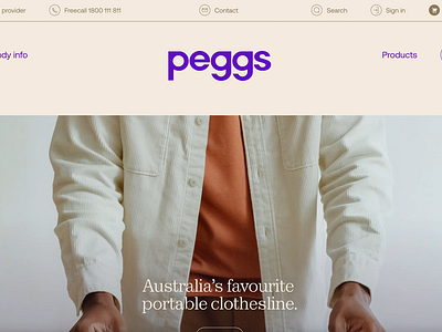 Peggs Website clothing custom design digital hanger retail ui ux website