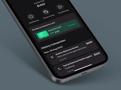 PocketPal - E Wallet App UI Kit (Send Money) add money banking design e wallet financial fintech mobile app mobile banking mobile design money money management paypal send money template transaction ui ui kit ui8 wallet app wise