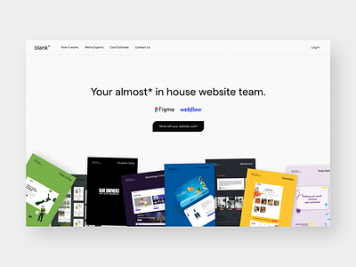 blank™ Home Page blank blankwebco design ui uiux web dev webflow website design