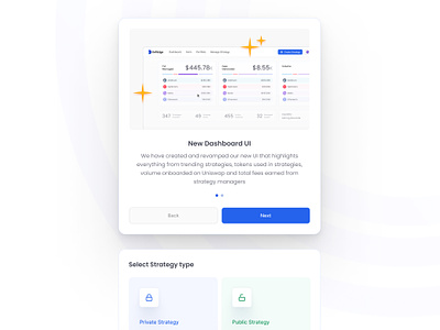 What's new modal UI ✨ borrow crypto defi fintech guide modal money new popup product design product tour tvl ui updates ux web design web3 whats new