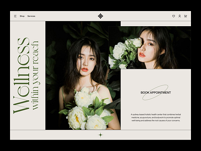 UI Challenge 01 - Aurora Beauty Web Concept beauty design landingpage spa spaweb typography ui uidesign web