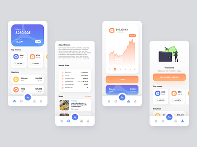 Crypto Wallet Design app design ui ux