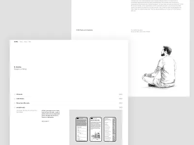 slrncl.com / 2023 edition drawing layout minimal personal portfolio web web design