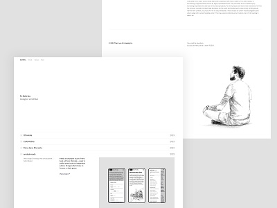 slrncl.com / 2023 edition drawing layout minimal personal portfolio web web design