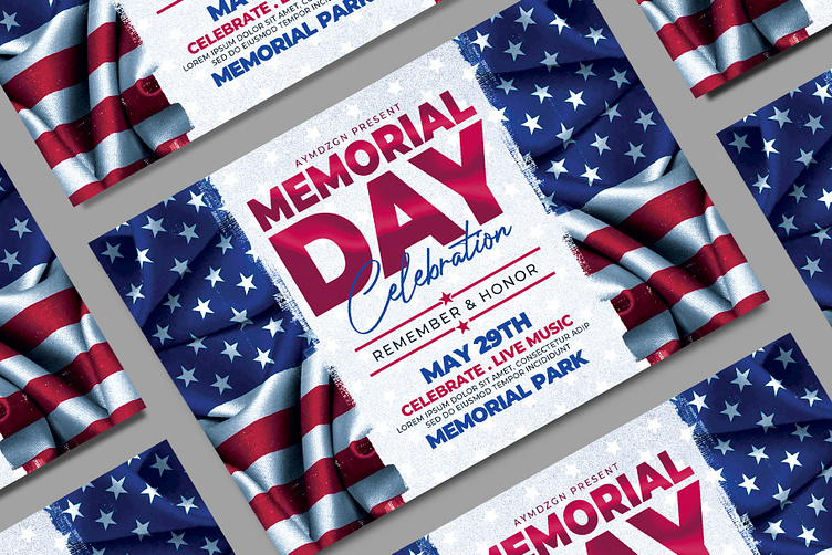 Memorial Day Flyer Template by AyumaDesign on Dribbble