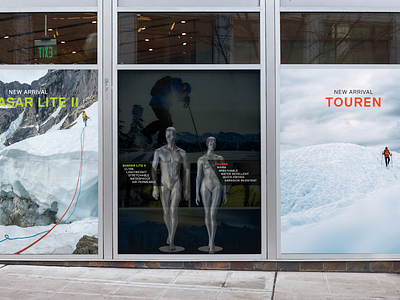 Mountain Hardwear: Spring 2018 graphic design outdoor retail design window display