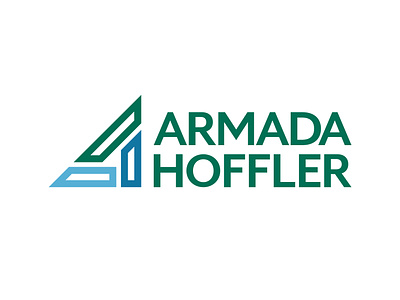 Armada Hoffler ahh armada branding construction design identity illustrator logo publicly traded triangle vector
