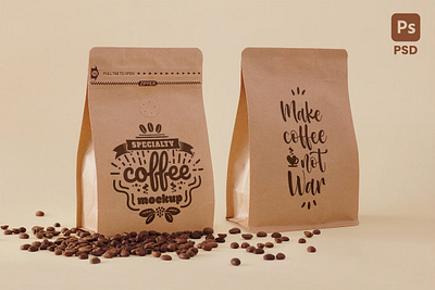 Coffee Eco Bag Mockup app branding design graphic design illustration logo typography ui ux vector