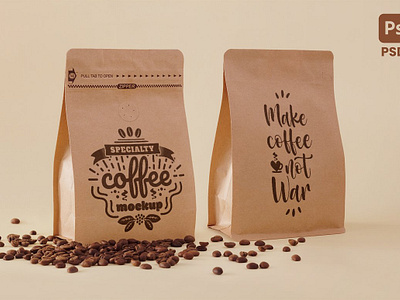 Coffee Eco Bag Mockup app branding design graphic design illustration logo typography ui ux vector